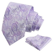 Paisley Mens 3.15'' Gradient Tie and Pocket Square Set 999-lavender
