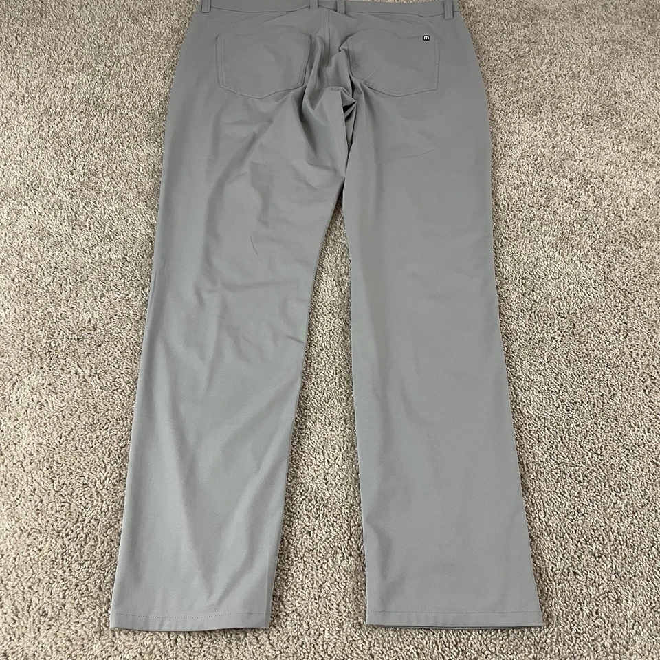 Pantalones Travis Mathew Para Hombre 36x31 Gris Golf Bordados Preppy Elastizados T674 Foto 3 de 4