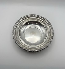International Sterling Silver Prelude Bowl 103g Floral Rim Vintage