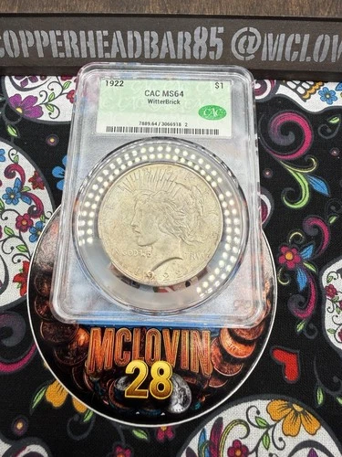 1922 CAC MS64 Peace Dollar (WitterBrick)