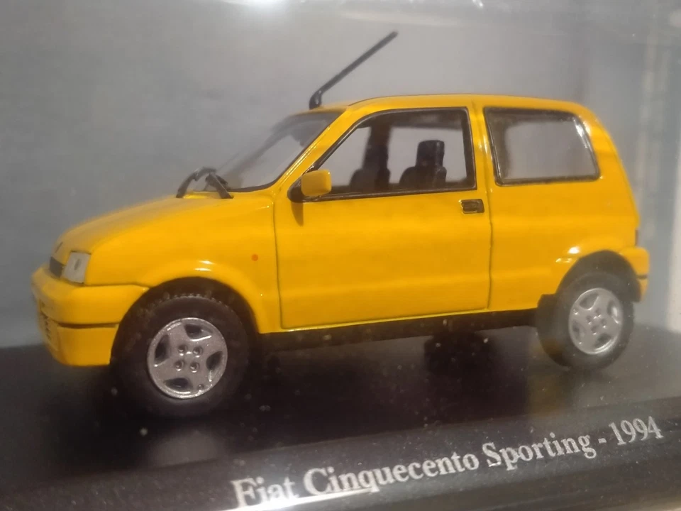 FIAT CINQUECENTO SPORTING 500 1994 NOREV 1/43 GIALLO - SIGILLATO BOX CLOSED, NEW - Immagine 3 di 4