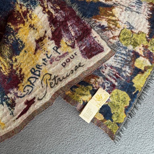 Petrusse Paris Lana Seda Chal Bufanda Atsy Abstracto Lagenlook Francia 75"x 17" - Imagen 4 de 11