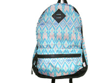 Multi Color Print Backpack Adjustable Straps 2 Compartments Front Zipper Pocket