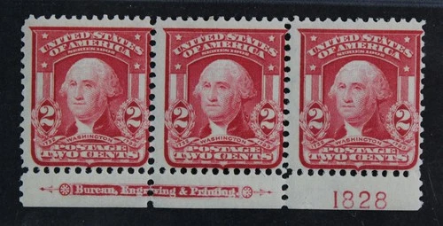 CKStamps: US Stamps Collection Scott#319 Strip Mint H OG