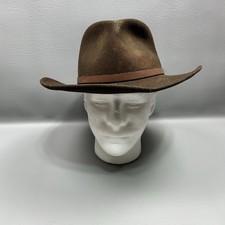 Vintage Dorfman Pacific Hat Weathered Outback Wool Felt Sz Medium Brown