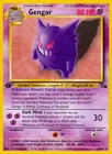 Gengar - 20/62 - Pokemon Fossil 1st Edition Rare Card WOTC LP