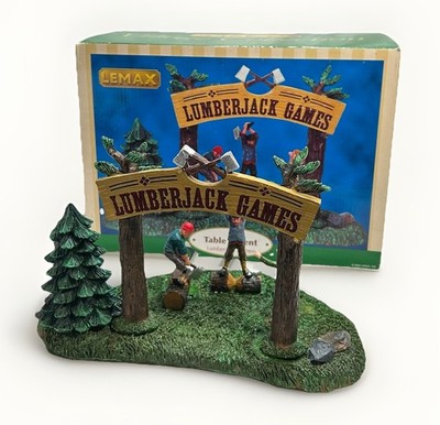 Lemax Lumberjack Games Village Collection Table Accent Figurine 2009 Boxed
