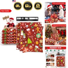 Christmas Poly Mailers 6x9 100PCS Self-Seal Waterproof Shipping Bags