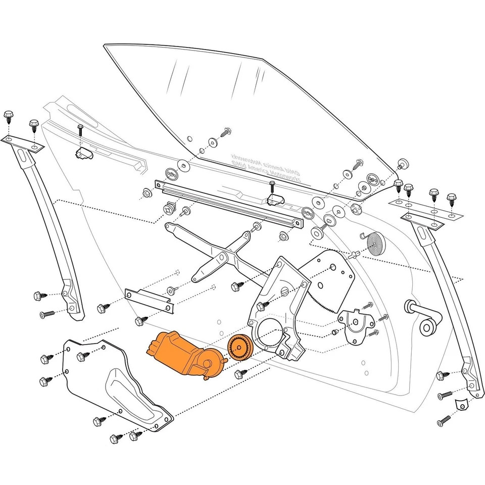 1956-1982 Corvette Power Window Motor Elétrico LH Ver Cópia para Aplicação - Imagem 3 de 4