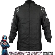 K1 RaceGear Sportsman Racing Jacket Black/White SFI 3.2A/5--Sizes Large thru 3XL