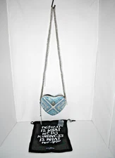 Kurt Geiger London Kensington Heart Crossbody Bag in Blue #4027186609 NWT