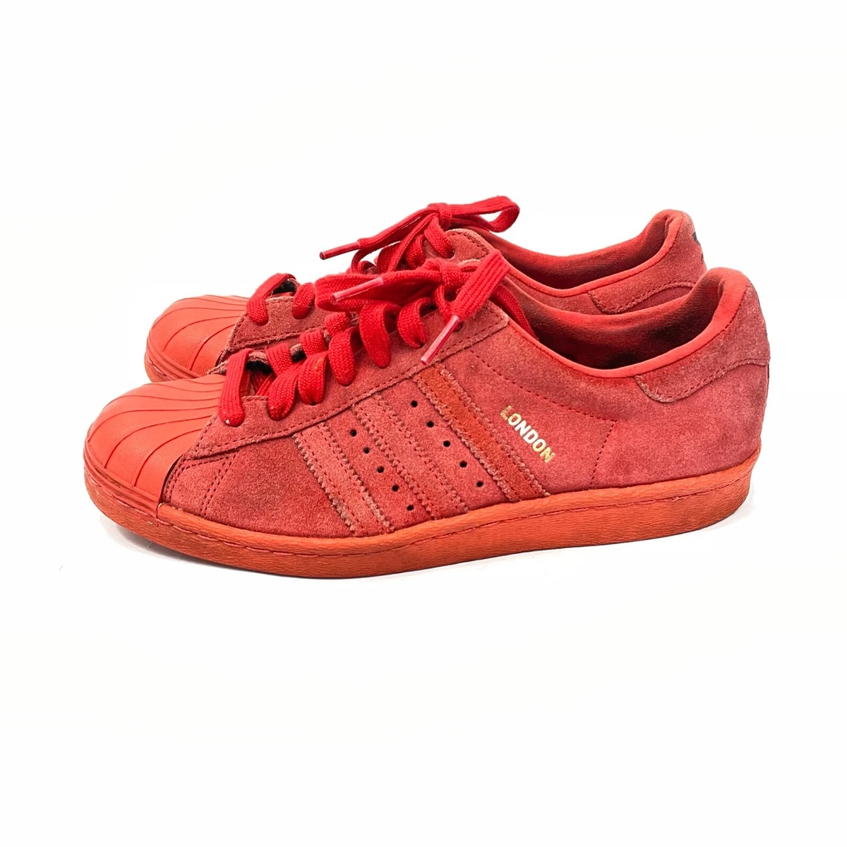 Adidas Superstar 80s City Series London Red Suede Sneakers B32664
