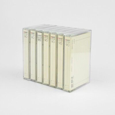 7 x BASF 90 CR-S II (2)  Chromdioxid Super II - Vintage Tapes - alte Kassetten