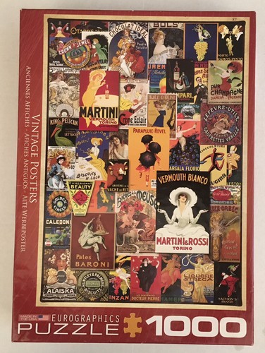 EUROGRAPHICS PUZZLE “VINTAGE POSTERS” 1000 PIECES COMPLETE
