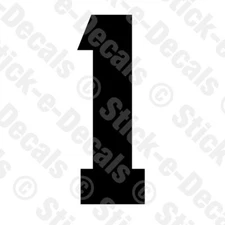 NUMBER 1 ONE Vinyl Die Cut Decal Sticker - RACING NUMBER - AC