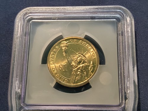 2007 P $1 John Adams ICG MS64 Double Edge Lettering Mint Error Position B - Picture 4 of 5