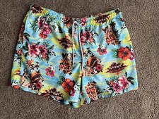George Mens Hawaii Swim Trunks Shorts Size 2XL Tropical Hawaiian Colorful Short