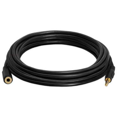 12 Foot 3.5mm Aux Extension Cable | Male To Female Stereo Audio Cable For Headphones, Speakers, PC, TV