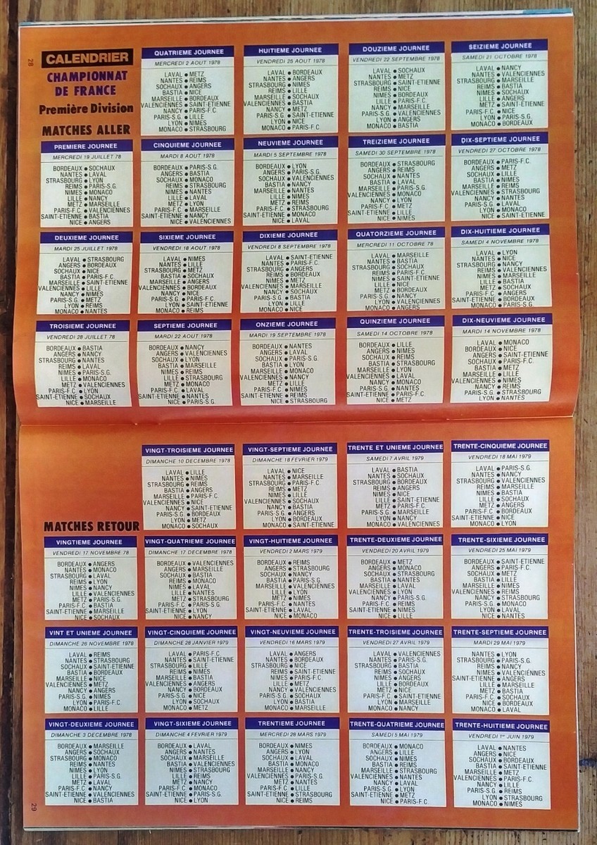 FRANCE FOOTBALL N*1683 Guide Coupes D'europe Calendrier D2 D1 Poster