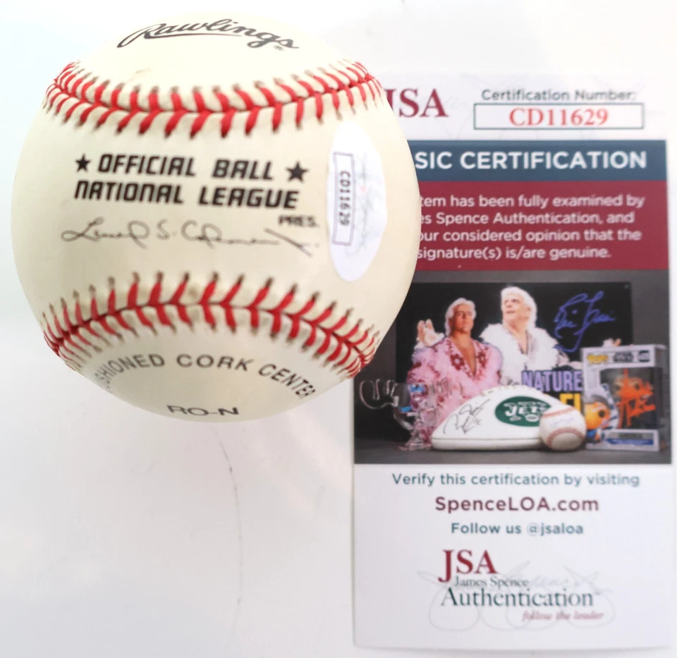 Buddy Bell Autografiado Oficial Liga Nacional de Béisbol James Spence Certificado de Autenticidad Foto 3 de 3