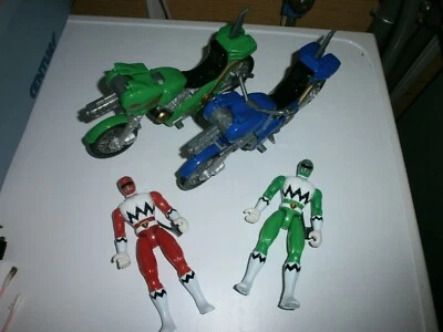 Lot 2 moto POWER RANGER + 2 figurines LOST GALAXY 1998 - Photo 1/4