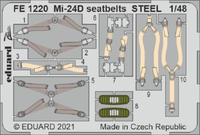 MW22 Eduard FE1220 MI-24D Seatbelts Steel 1/48 Zoom Set For Eduard/Zvezda