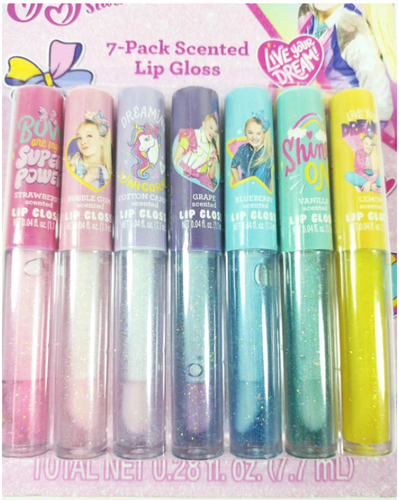 Paquete de 7 brillo labial perfumado JoJo Siwa totalmente nuevo - Imagen 2 de 2