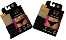 Maidenform 2 Thongs 2 Hipsters Women Large 7 Microfiber Soft Stretch Lace Detail