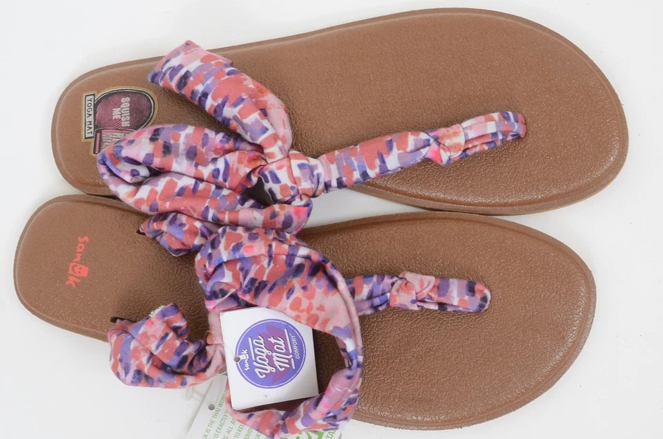 Sanuk Mujer Yoga Sling Ella Estampados Sandalia Calzado (10 B(M) EE. UU., Coral Arejado R Foto 3 de 4