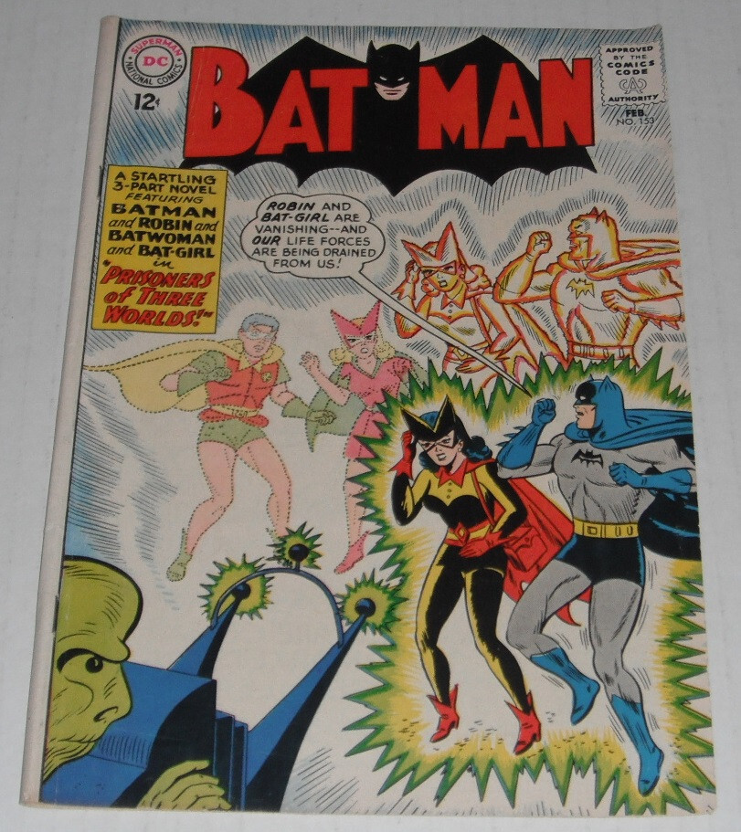 Batman # 153......VG  4.0  grade...1963 comic with Bat-Girl and Batwoman--cb
