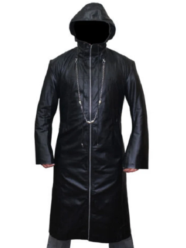 Organization 13 leather shop trench coat