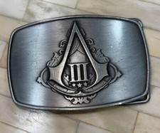 Assassins Creed III Belt Buckle Crest Gamer Promo Cosplay Collector Vtg  .B99