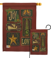 Joy And Love Christmas Sprit Shine Believe December Angel Garden House Yard Flag