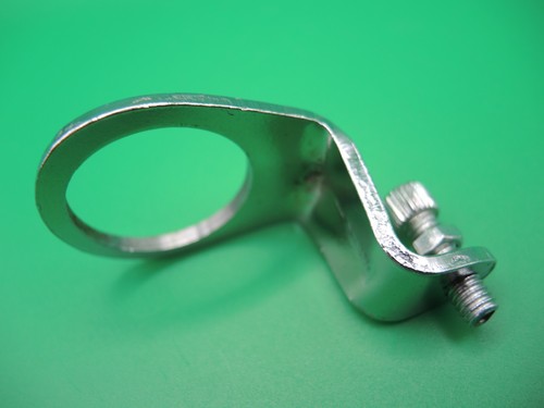 BRAKE CABLE HANGER RARE 28mm SIZE FOR FRENCH TANDEMS - CHROME + ADJUSTER - NOS - Picture 5 of 7
