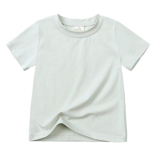Toddler Kids Girls Boys Tops Solid Short Sleeve Summer Sports T-shirt Tops Shirt - Picture 3 of 32