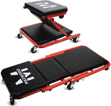 50873 2 in 1 Mechanic Creeper 36 Inch Z-Creeper Seat 300 Lbs Capacity Low Profil