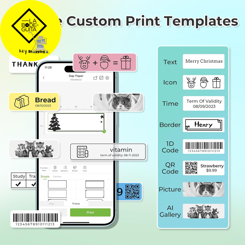Bluetooth Label Maker P21 with Tape - Wireless Mini Portable Label Printer Bluetooth Label Maker P21 with Tape - Wireless Mini Portable Label Printer