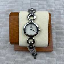 ESQ Swiss E5439 Silver Steel Unique Band Quartz Analog Women's Watch New Battery