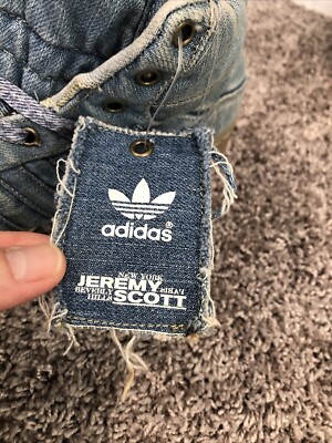 Adidas Jeremy Scott Denim Tag For V24621, Fits all Sizes, Rare!