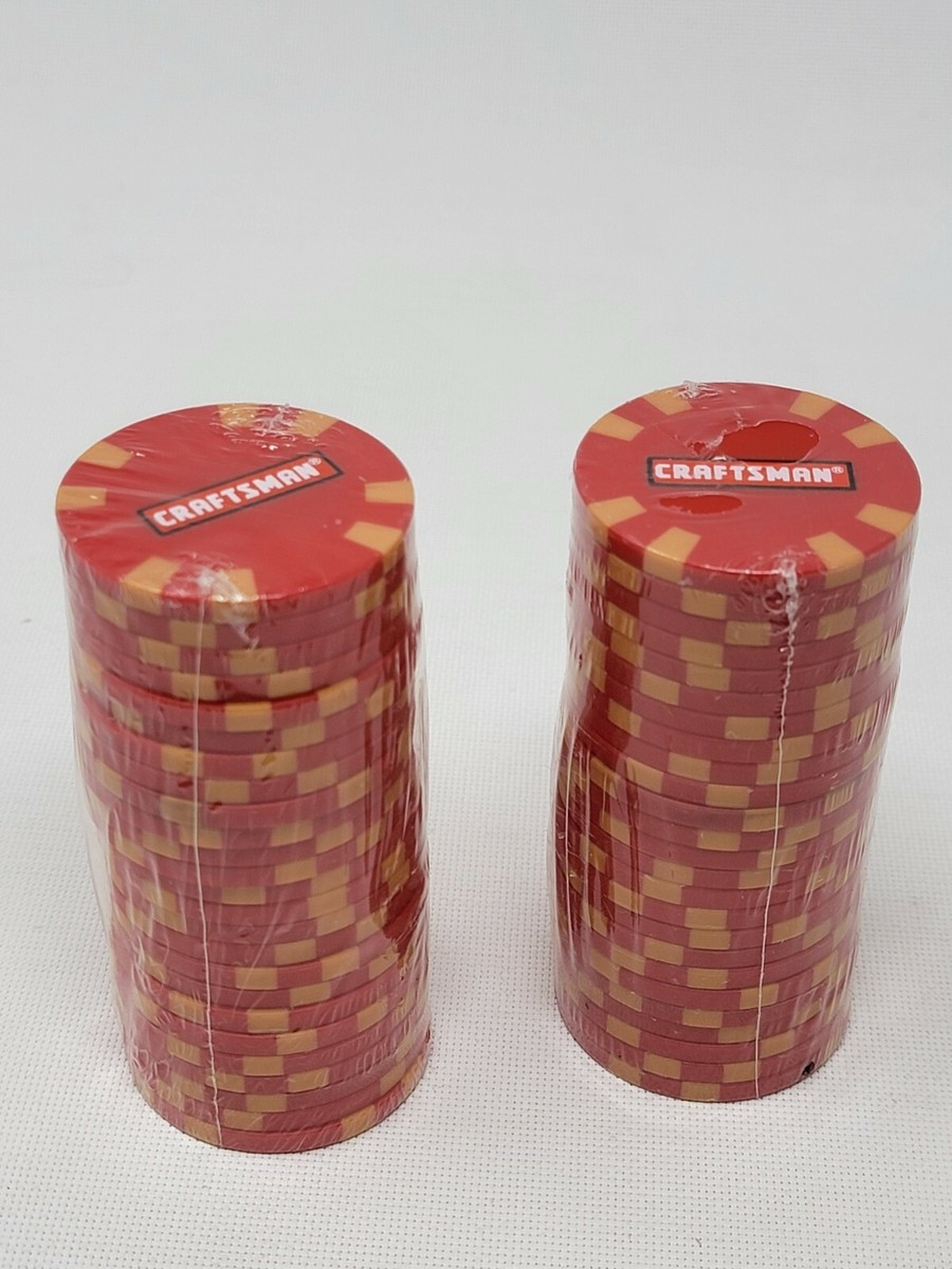 Craftsman Classic Heavy Advertising Poker Chips 2 Stacks of