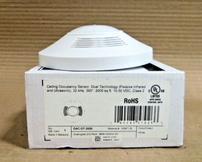 NEW GREENGATE ROHS OAC-DT-2000 CEILING OCCUPANCY SENSOR DUAL TECH WH FIRE ALARM