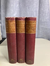 Critical Historical & Miscellaneous Essays & Poems by Macaulay Vol 1-3 HC