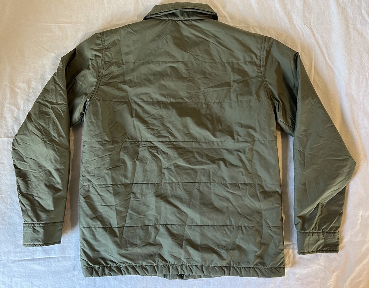 Burton Analog AG Green Quilted Snap Puffer Coat Sz M EUC 2018