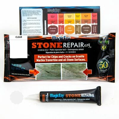 Stone REPAIRezy: (Clear) - Granite Seam Filler Repair Kit - Easy & Fast MagicEzy