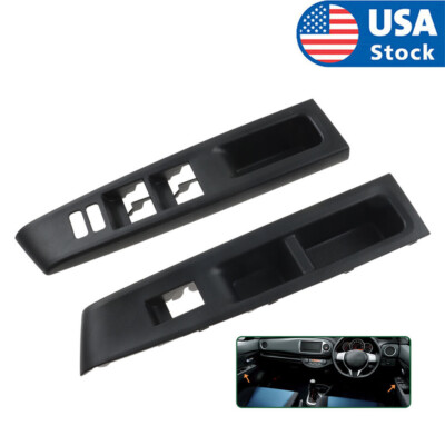 2Pcs Door Glass Lift Switch Panel Cover Set for Toyota Vitz 2010-2014 Plastic 2Pcs Door Glass Lift Switch Panel Cover Set for Toyota Vitz 2010-2014 Plastic