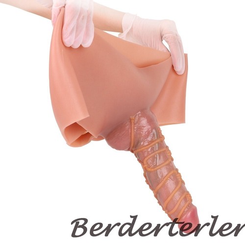 Wearable Penis Sleeve Extender&Enlarger For Men Silicone Realistic Hollow Pants - Picture 21 of 33