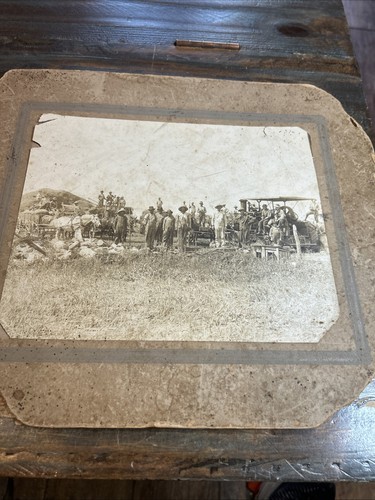Farming Scene Steam Tractor Real Photo Vintage Farming Workers Horse And Buggy
