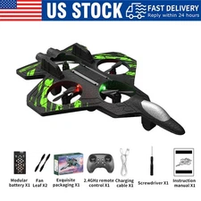 2026 Upgraded Skyriders RC Jet Stunt Fighter Jet LED Lights 360 Flip Foam Plane