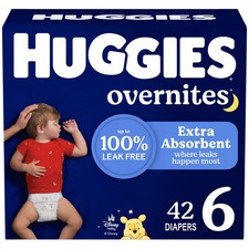 Huggies Overnites Nighttime Baby Diapers - Size 6 - 42ct