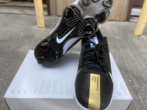 Nike Force Zoom Trout 7 Pro Shoes Men 10.5 Black Gold CQ7224-012 Cleats Baseball - Picture 6 of 7